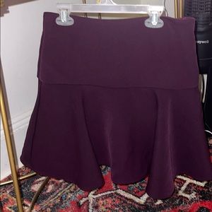 Plum colored peplum skirt